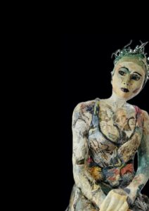 Maggie, lebensgroße Figur Materialmix